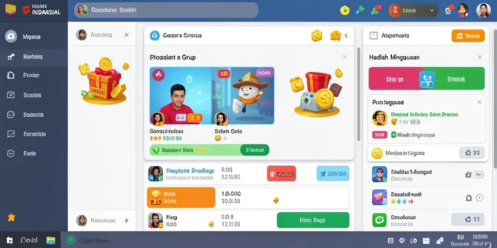 Memperlihatkan layar menu yang intuitif dan menarik.